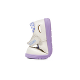 TARANIS Stage 2 Thick White and Purple Check Sandals