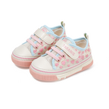 TARANIS Stage 2 211 series pink heart-shaped mesh round-toe baby walking shoes