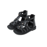 TARANIS 3 Stage Woven Leather Open-Toe Roman Sandals