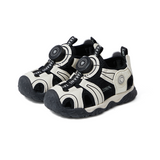 TARANIS Stage 2 Black and white color-blocked automatic buckle baby outdoor sandals