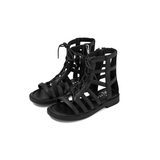 TARANIS Stage 4 Ultra-fine line woven high-top Roman sandals