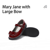 TARANIS 4 Stage Burgundy girl's Mary Jane shoes with bow knot