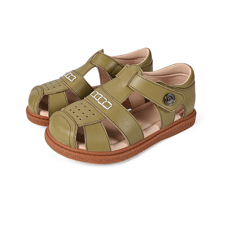 TARANIS Stage 3 Soft cowhide cap-toe sandals