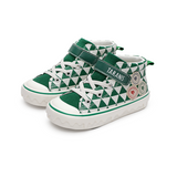 TARANIS 3 stage Children's High-Top Sneakers with Triangle Checkerboard and Triple Circle Logo Design for Kindergarten Casual Wear