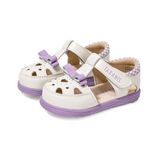 TARANIS Stage 2 Purple butterfly knot checkerboard baby sandals