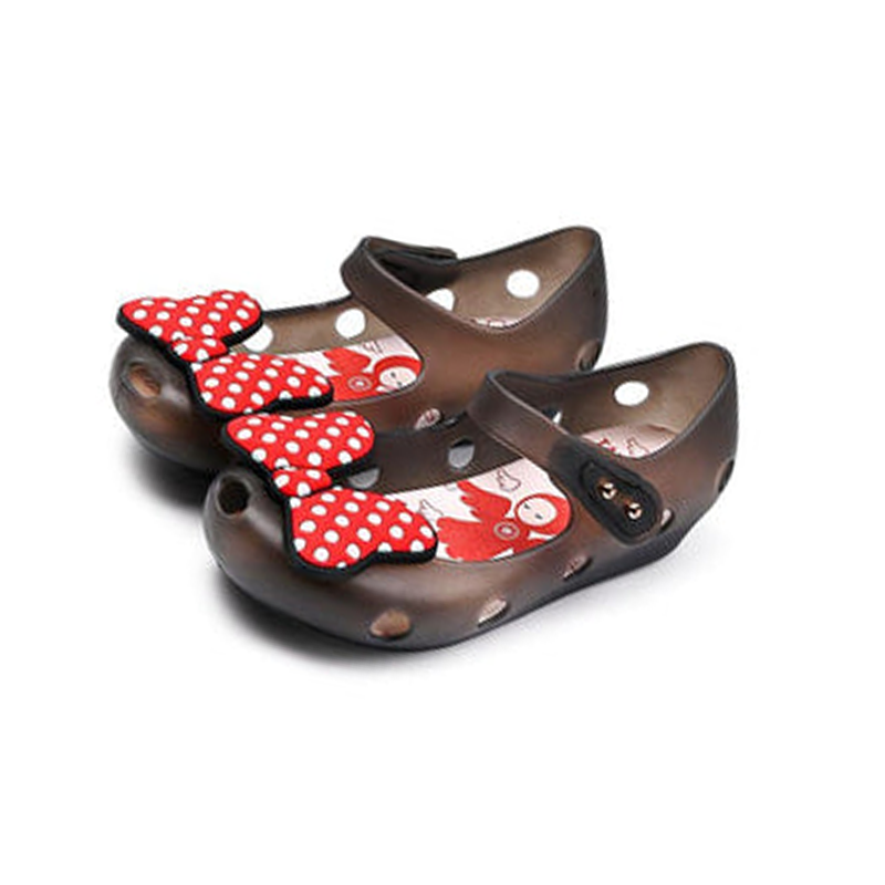 TARANIS Stage 3 Polka dot bow princess cutout crystal shoes