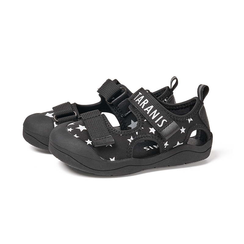 TARANIS Stage 3 Star print double velcro strap sandals