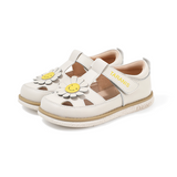 TARANIS Stage 3 Smiley face sunflower girl leather sandals