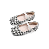 TARANIS 4 Stage Plaid girl's Velcro princess shoes