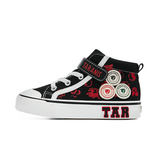 TARANIS Stage 3 Red and black twelve zodiac animal print high-top sneakers