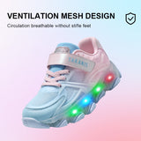 TARANIS 3 Stage Spring/Autumn Mesh Breathable Blue-Pink Gradient Cool Light-Up Shoes