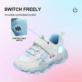 TARANIS 3 Stage Spring/Autumn Mesh Breathable Blue-Purple Gradient Rocket Cool Light-Up Shoes