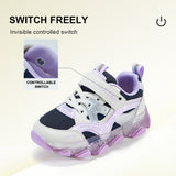 TARANIS 3 Stage Spring/Autumn Vintage Color Block Mesh Breathable Cool Light-Up Shoes