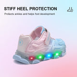 TARANIS 3 Stage Spring/Autumn Mesh Breathable Blue-Pink Gradient Cool Light-Up Shoes