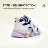 TARANIS 3 Stage Spring/Autumn Vintage Color Block Mesh Breathable Cool Light-Up Shoes