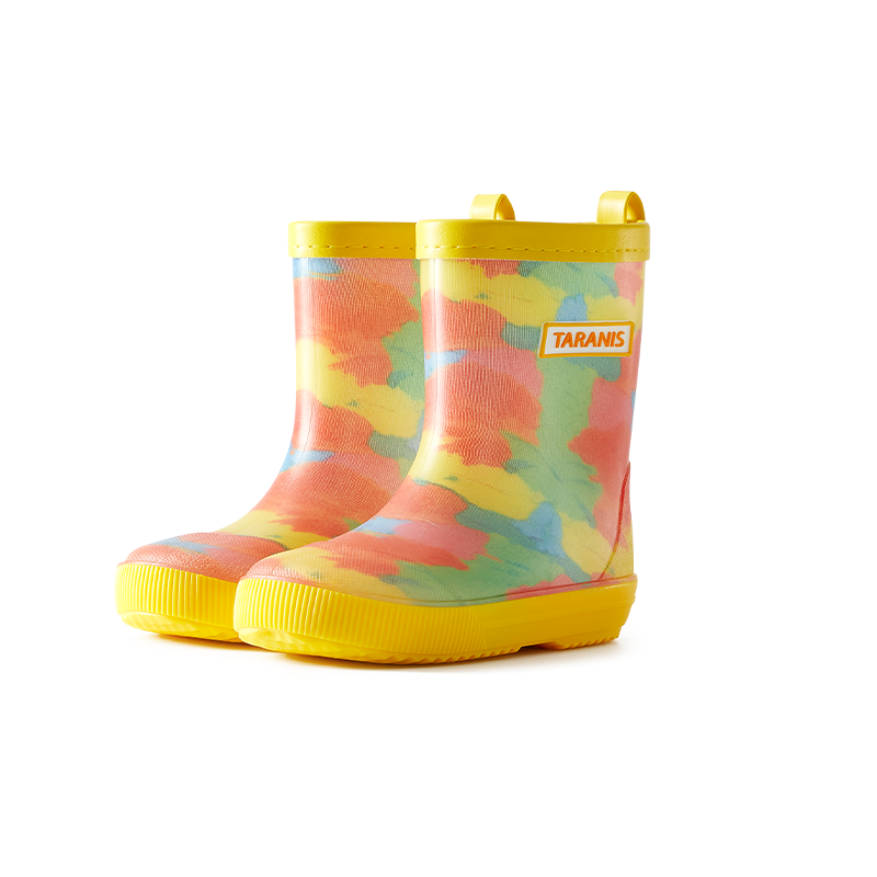 TARANIS Stage 3 Oil painting collaboration colorful children's rain boots