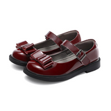 TARANIS 4 Stage Burgundy girl's Mary Jane shoes with bow knot