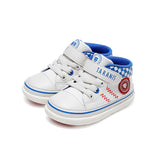 TARANIS Stage 2 Blue and white checkerboard-patterned mid-top baby walking shoes