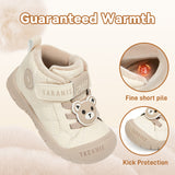 TARANIS Stage 2 218 Winter Toddler Shoes - Thermal-Lined Non-Slip Soles (Apricot)