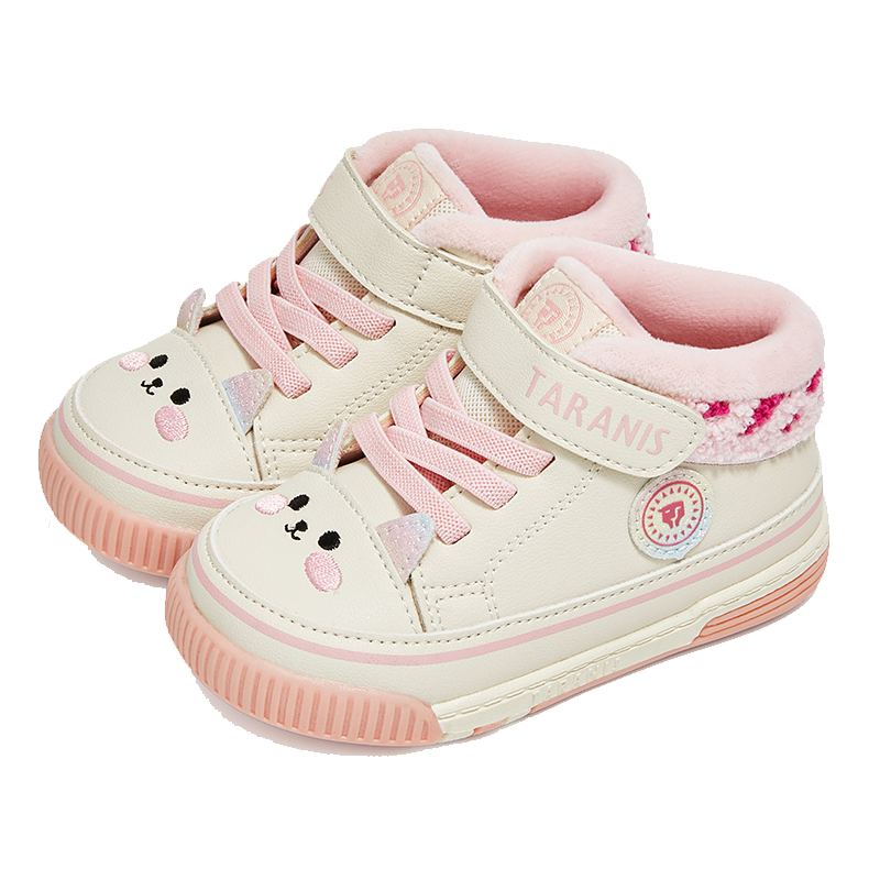 TARANIS 2 Stage Winter Baby Walking Shoes with Fleece Lining and Squeaky Soles for Boys and Girls
