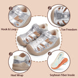 TARANIS Stage 2 Summer Toddler Non-Slip Walking Sandals - Unisex Water Shoes with Protective Toe Cap