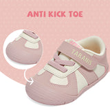 TARANIS 1 Stage Cream Toddler Walking Shoes for Boys and Girls with Wide Toe and Soft Bean Fiber Insole