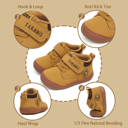 light flexible baby sneakers with foot-shaped support