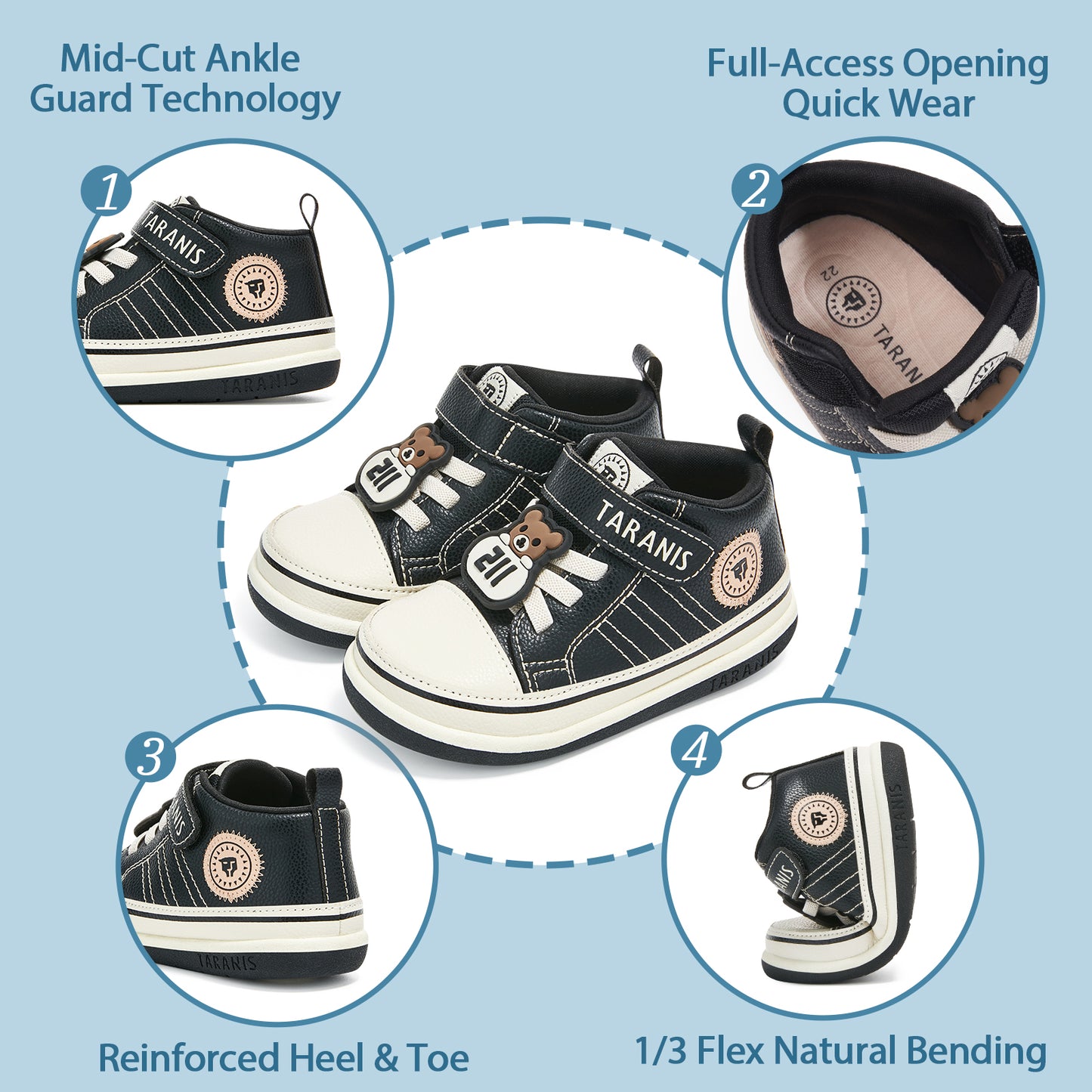 TARANIS Toe Shield Sneakers