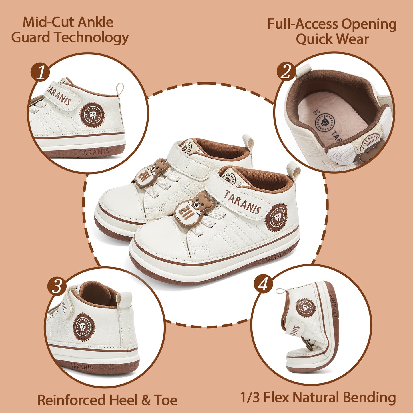 TARANIS Toe Shield Sneakers